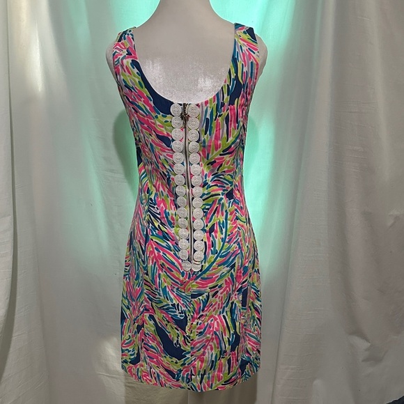 Lilly Pulitzer Indigo Palm Reader sleeveless shift dress size 6 - Picture 2 of 6